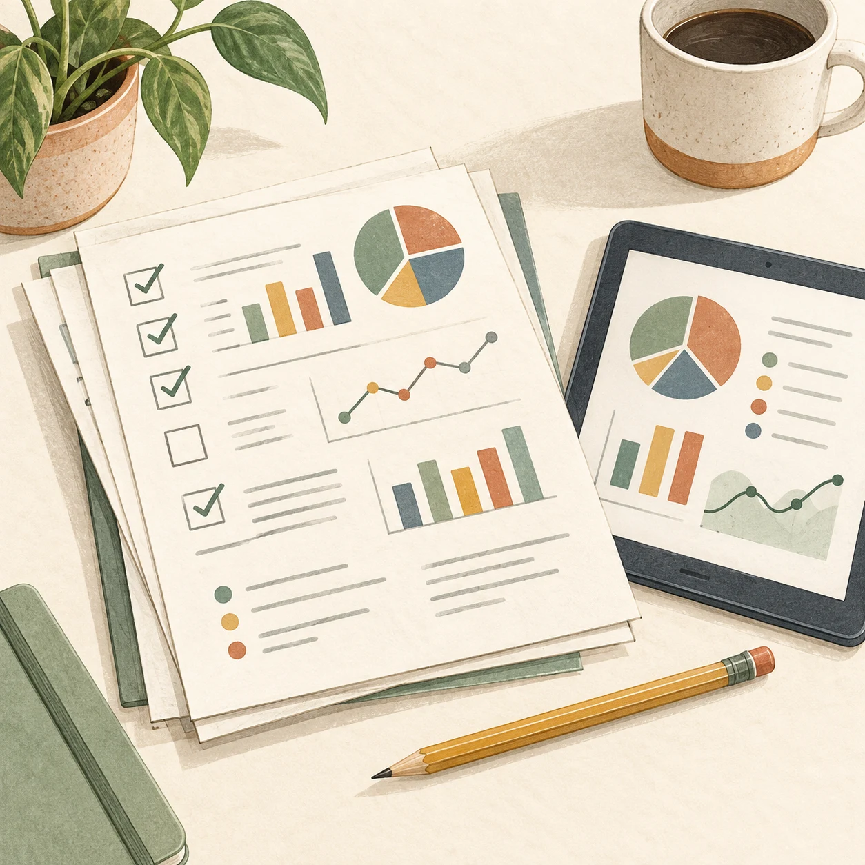 Data sheets recording trial-by-trial responses